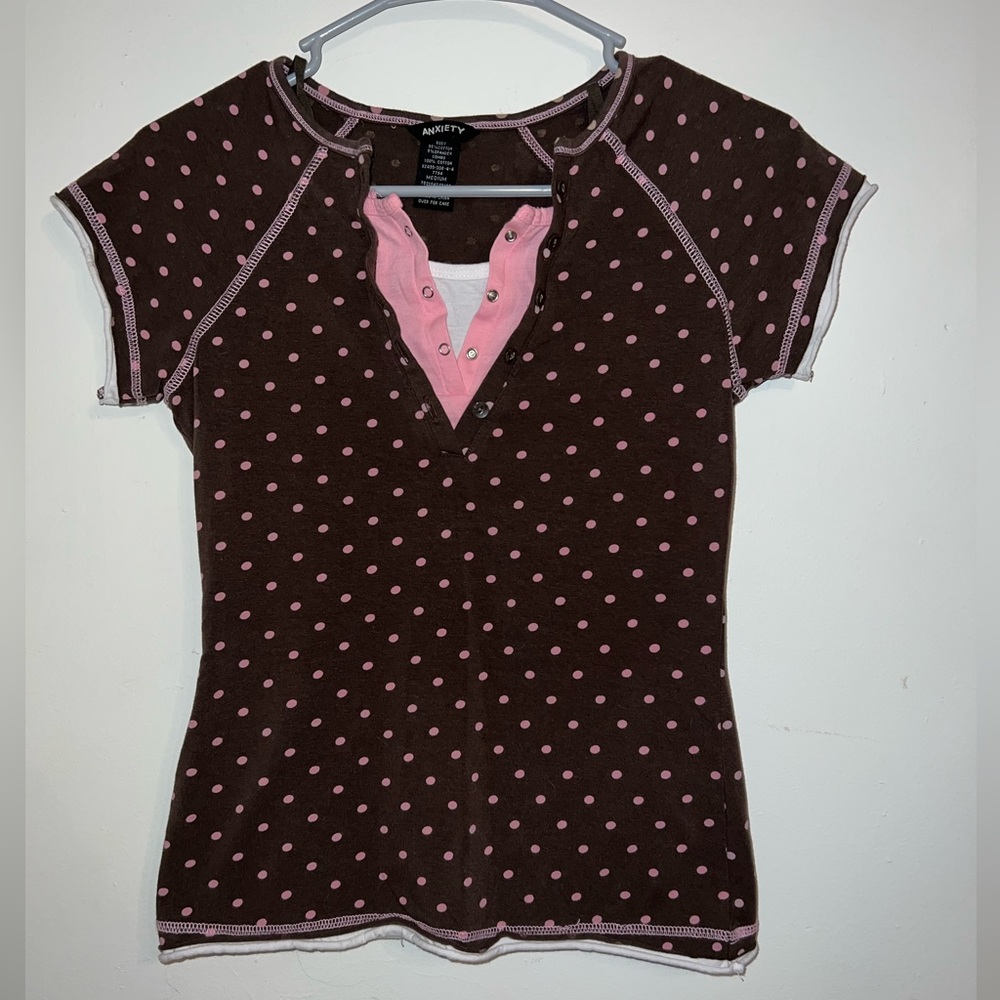 Anxiety Brand Layered T-shirt Junior’s Medium